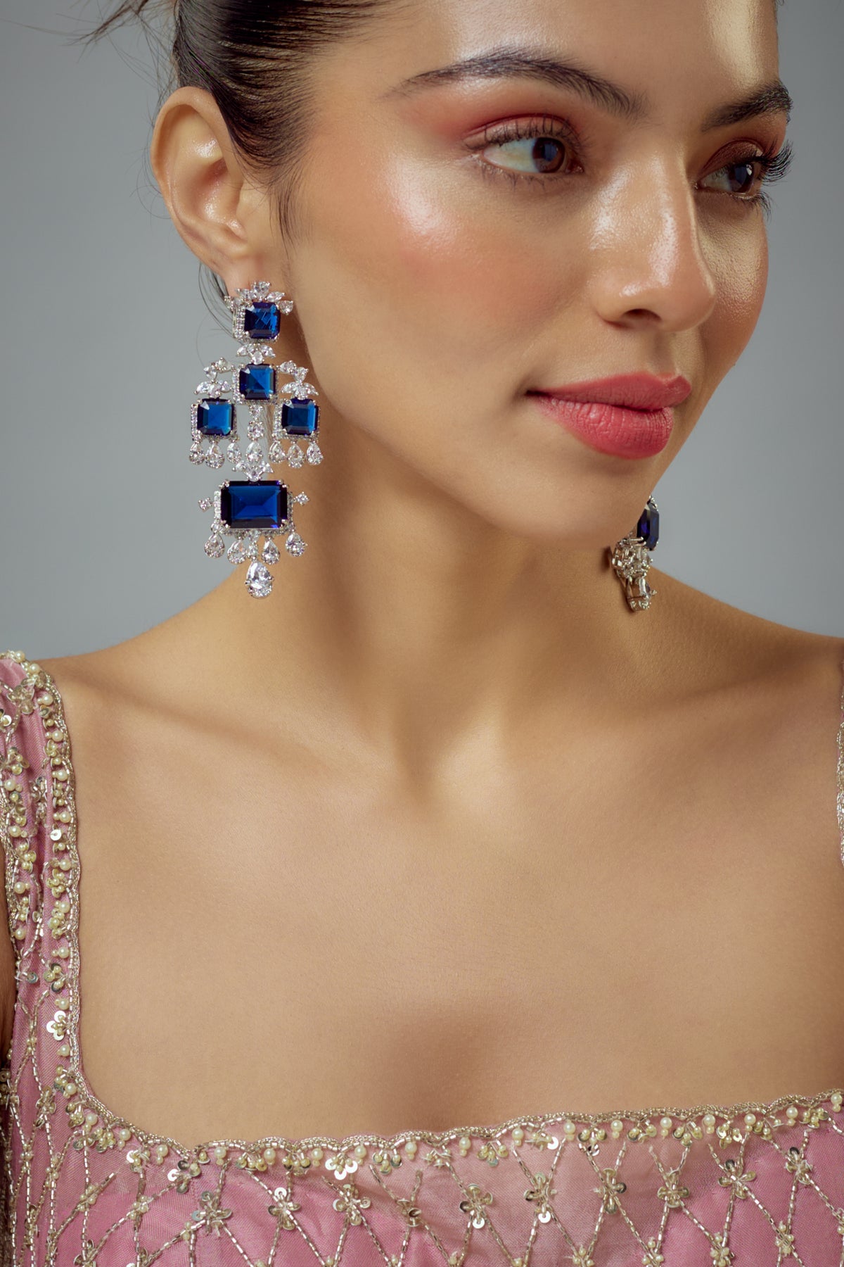 Zia Zircon Danglers Earrings