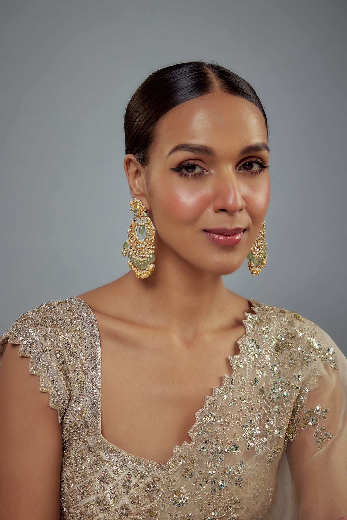 Saadgi  Exquisite Chandelier Earrings