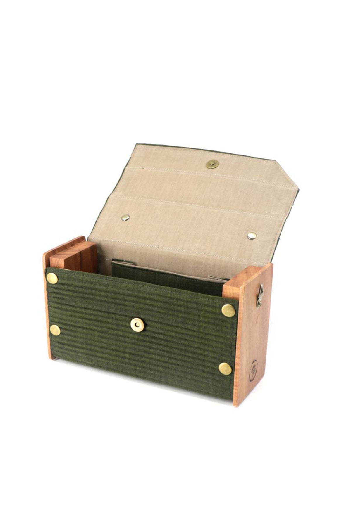 Springtale &amp; Solid Olive Box Clutch - Changeable Sleeve