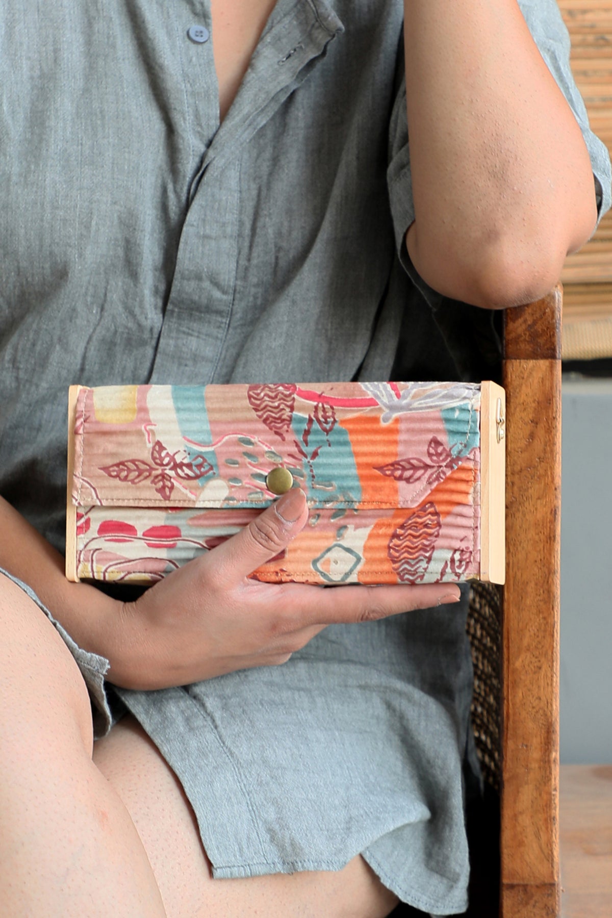 Peach Forest  Mini Clutch