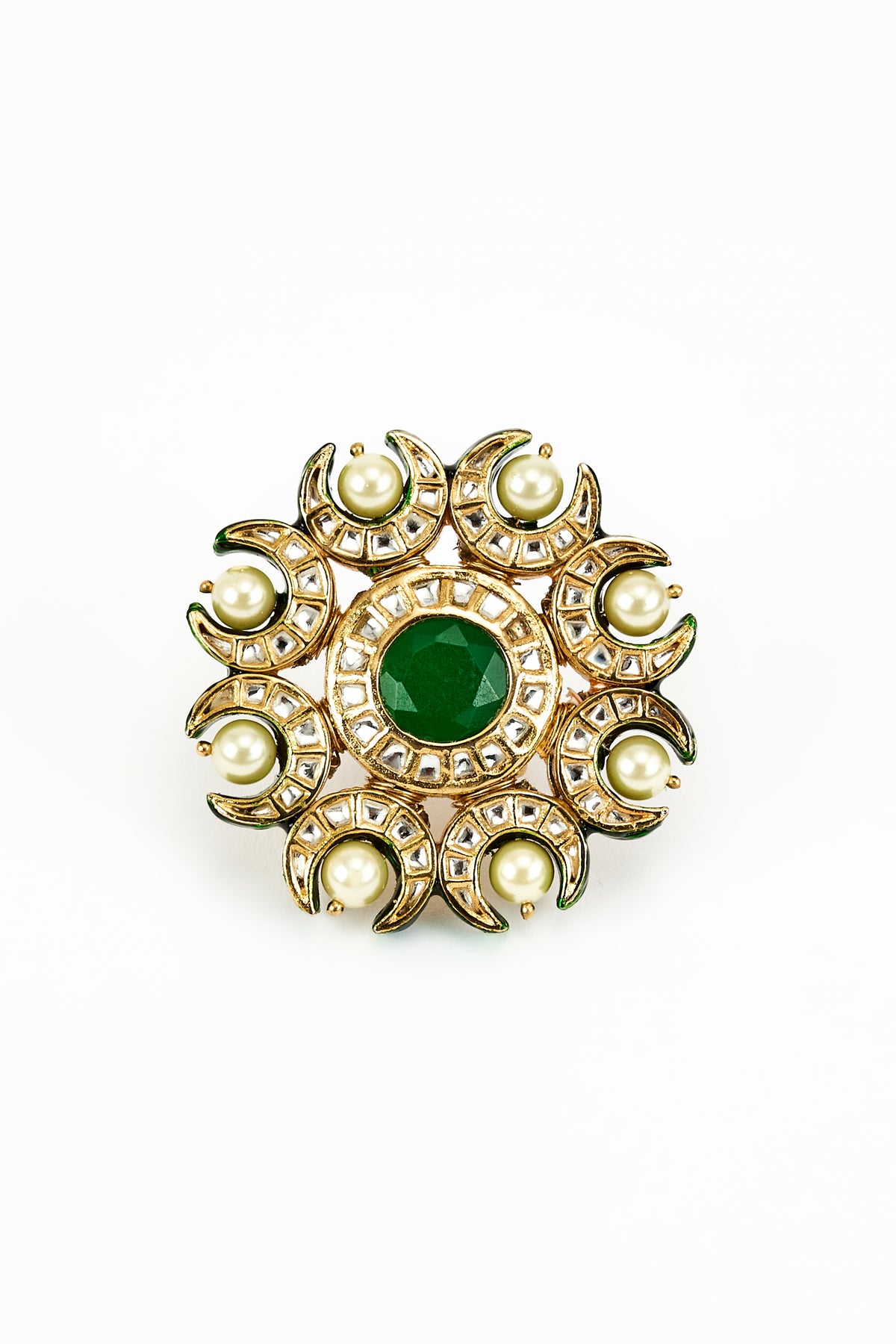 Saadgi Gold Elegant Statement Ring