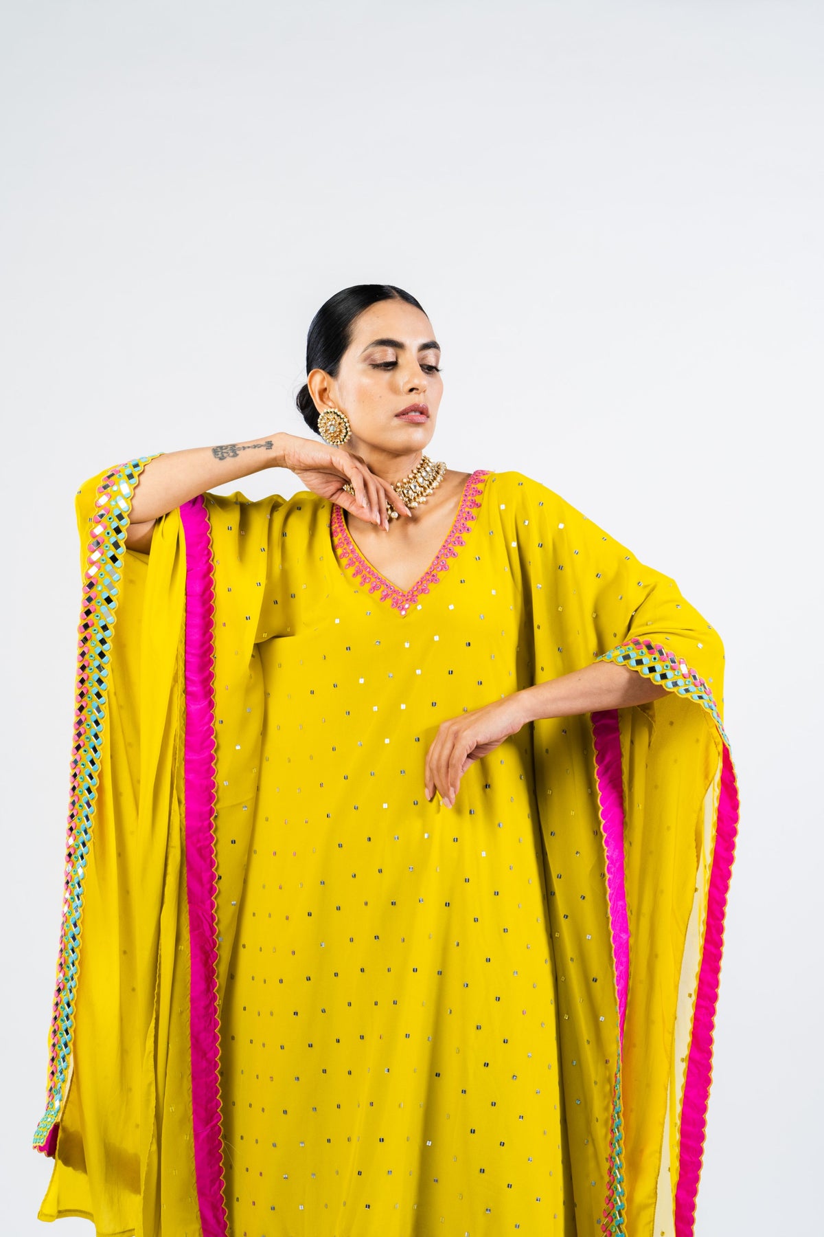 Moss Green Kaftan Set
