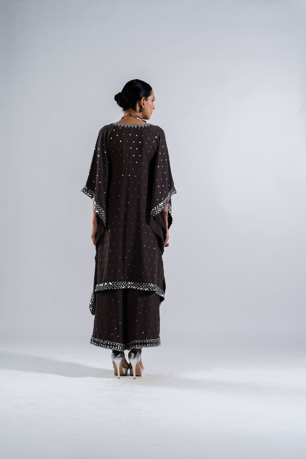 Charcoal Grey Kaftan Set