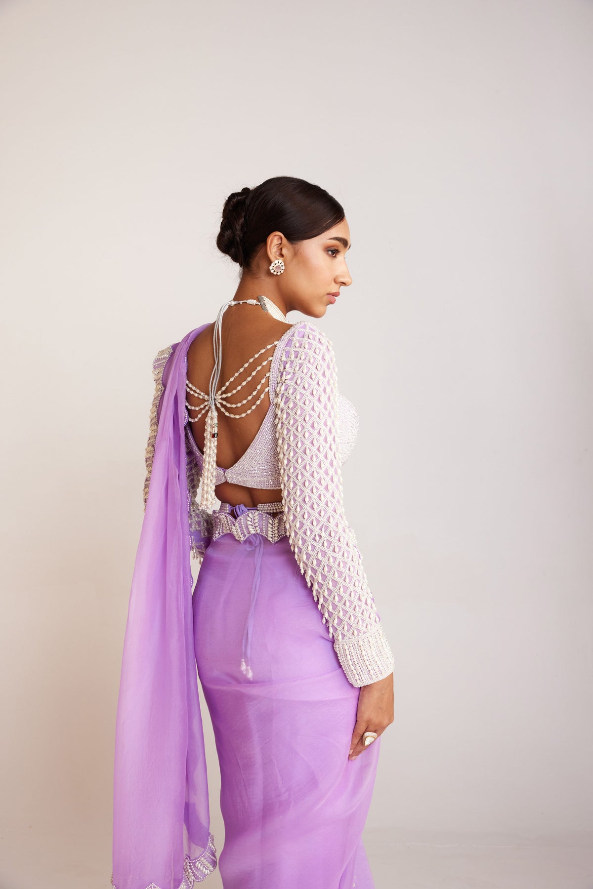 Lilac Saree Set