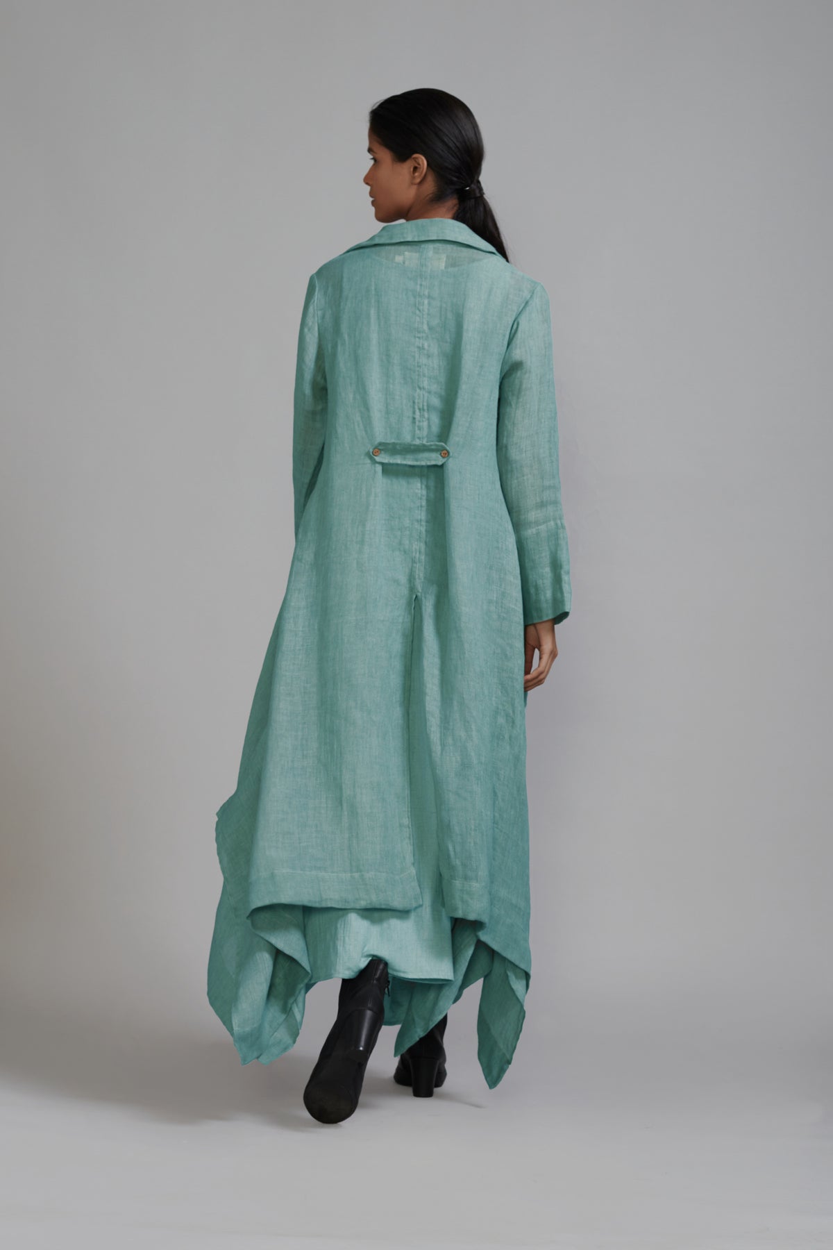 Vari Aakaar Blue Trench Jacket Dress