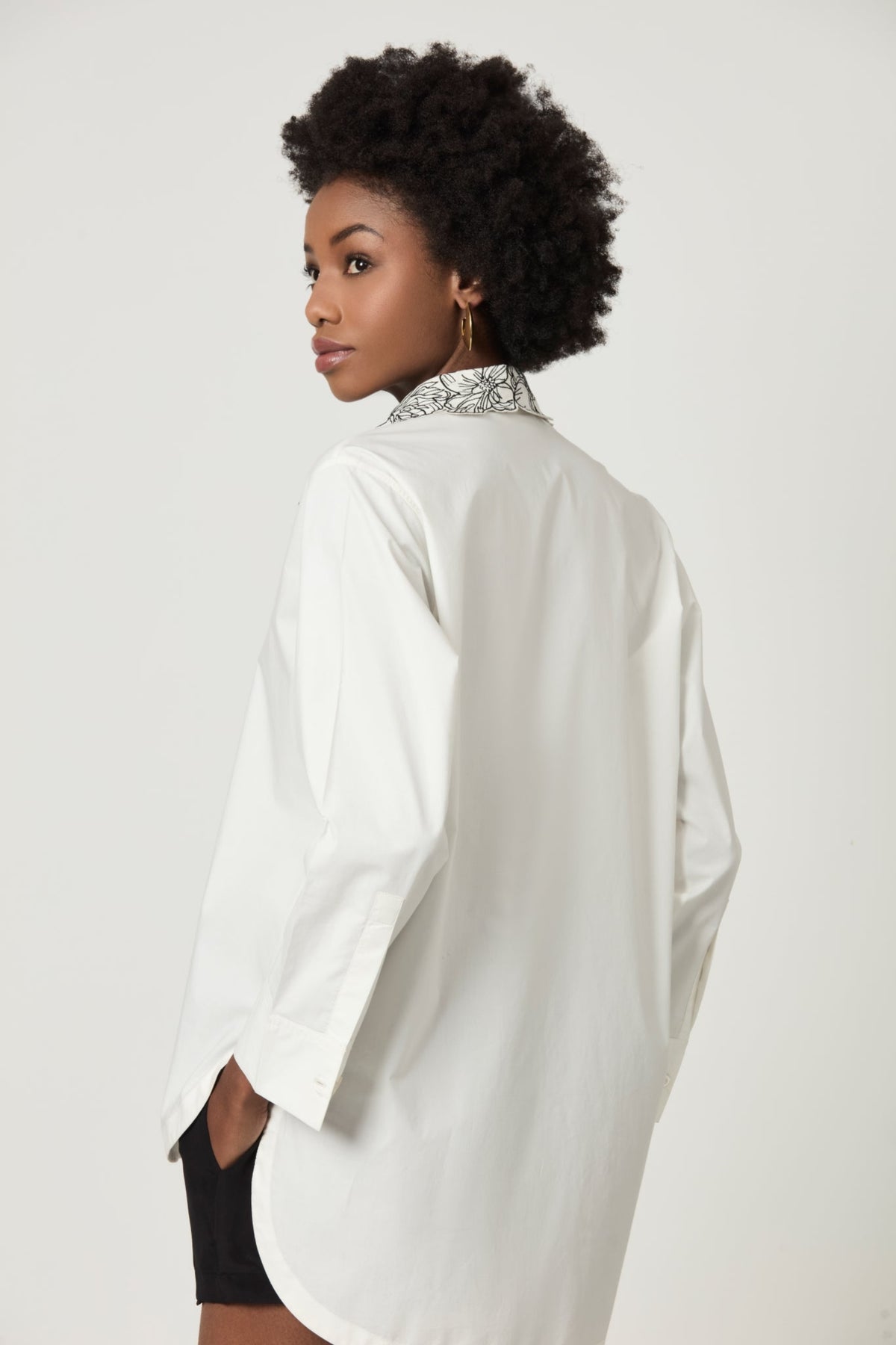 Luna Embroidered Collar Shirt