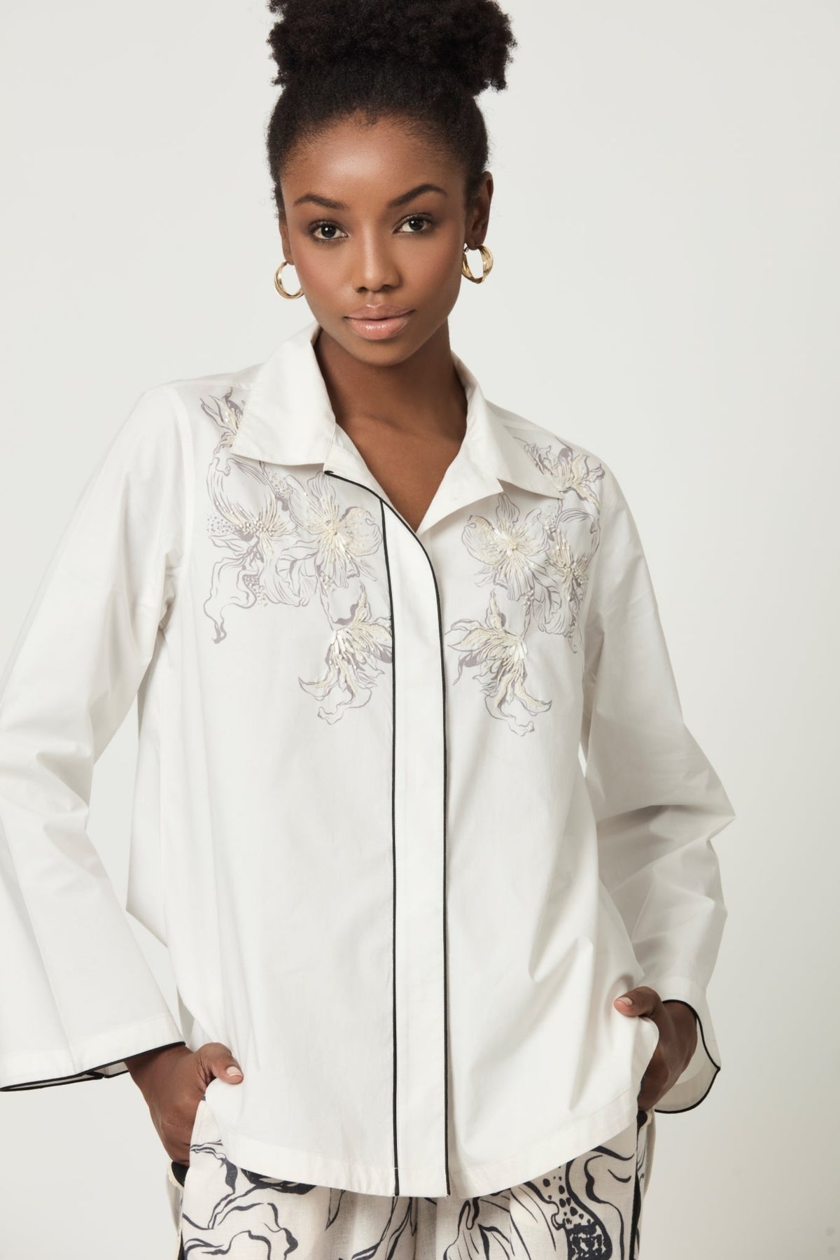 Luna  Highlighted  Printed Shirt