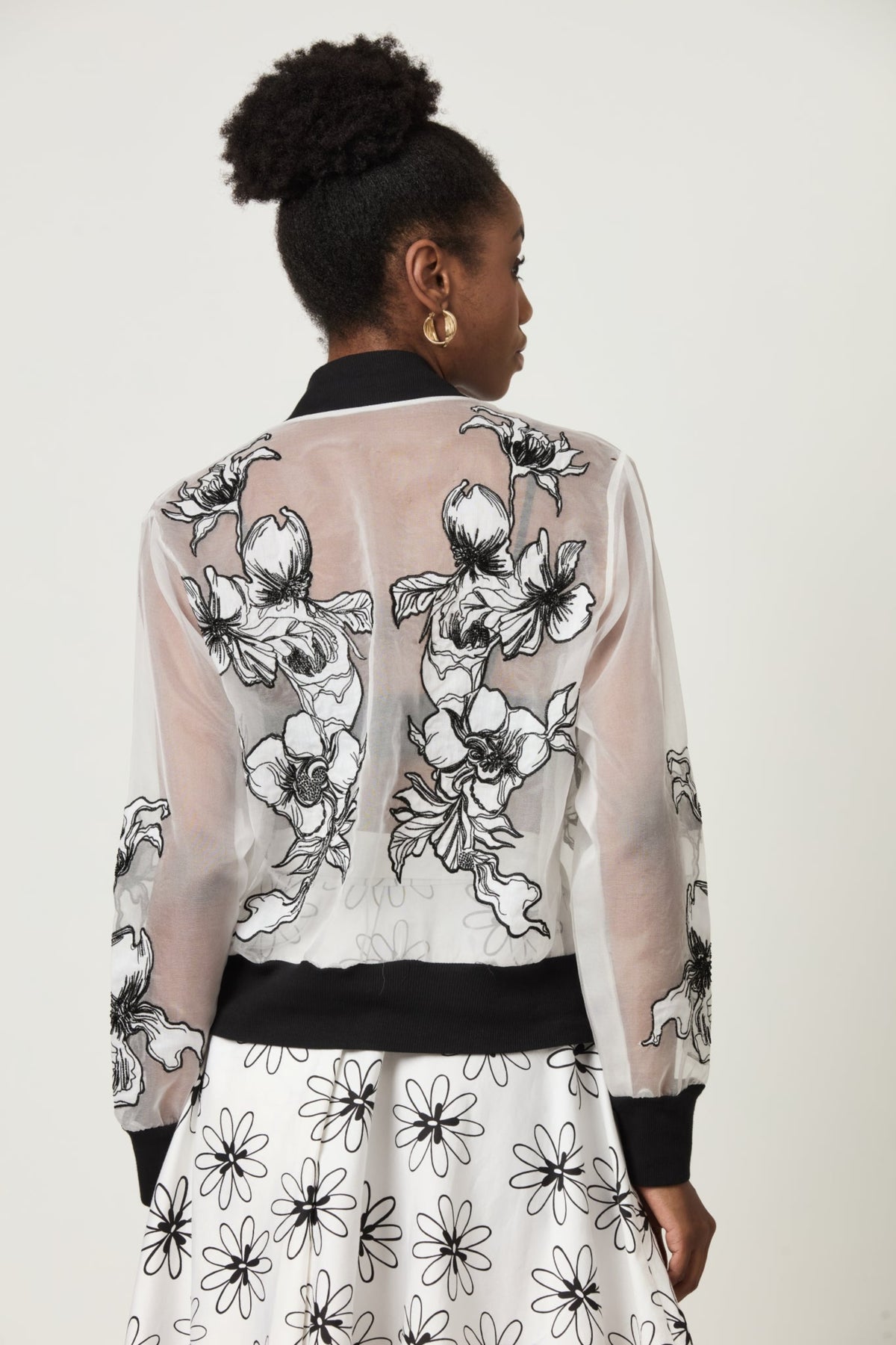 Luna Organza Bomber Jacket Set