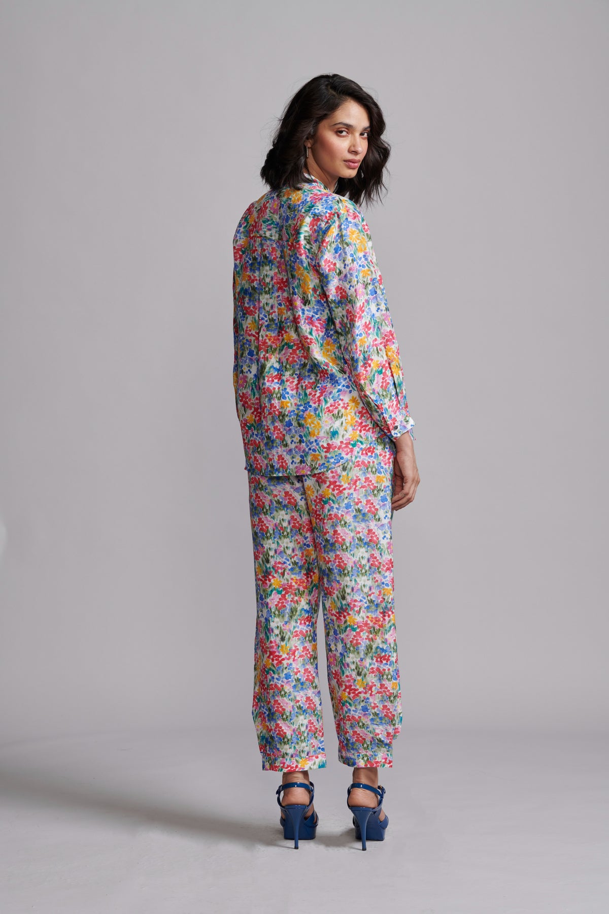 Floral Linen Blazer With Shirt and Pant
