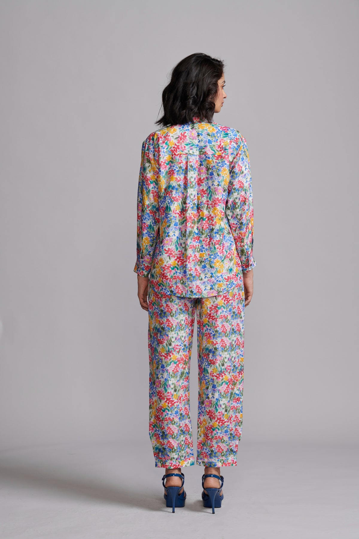 Floral Linen Blazer With Shirt and Pant
