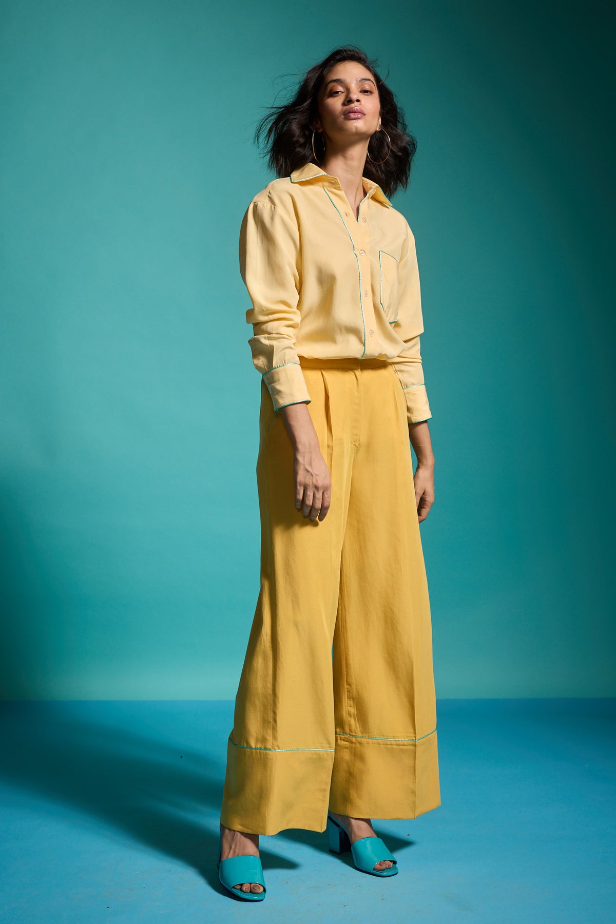 Contrast Piping Shirt