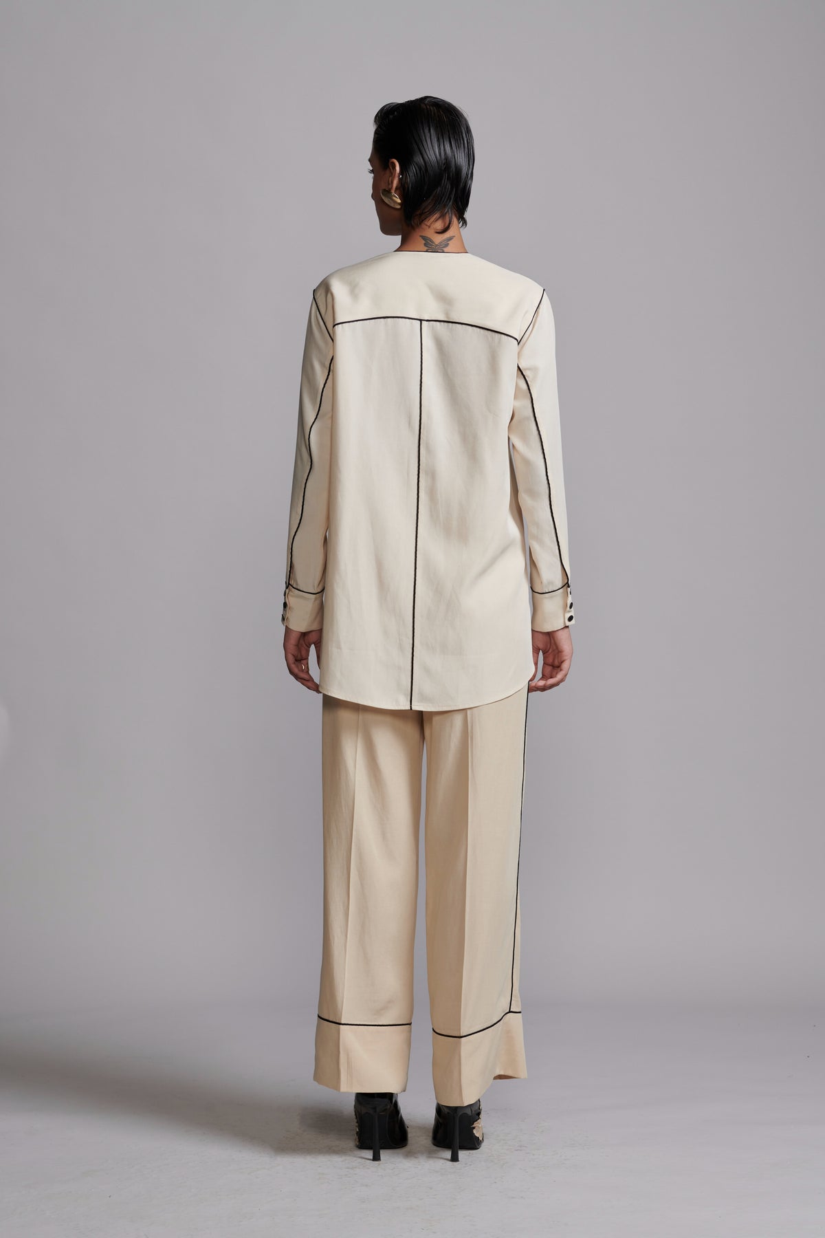 Contrast Piping Shirt