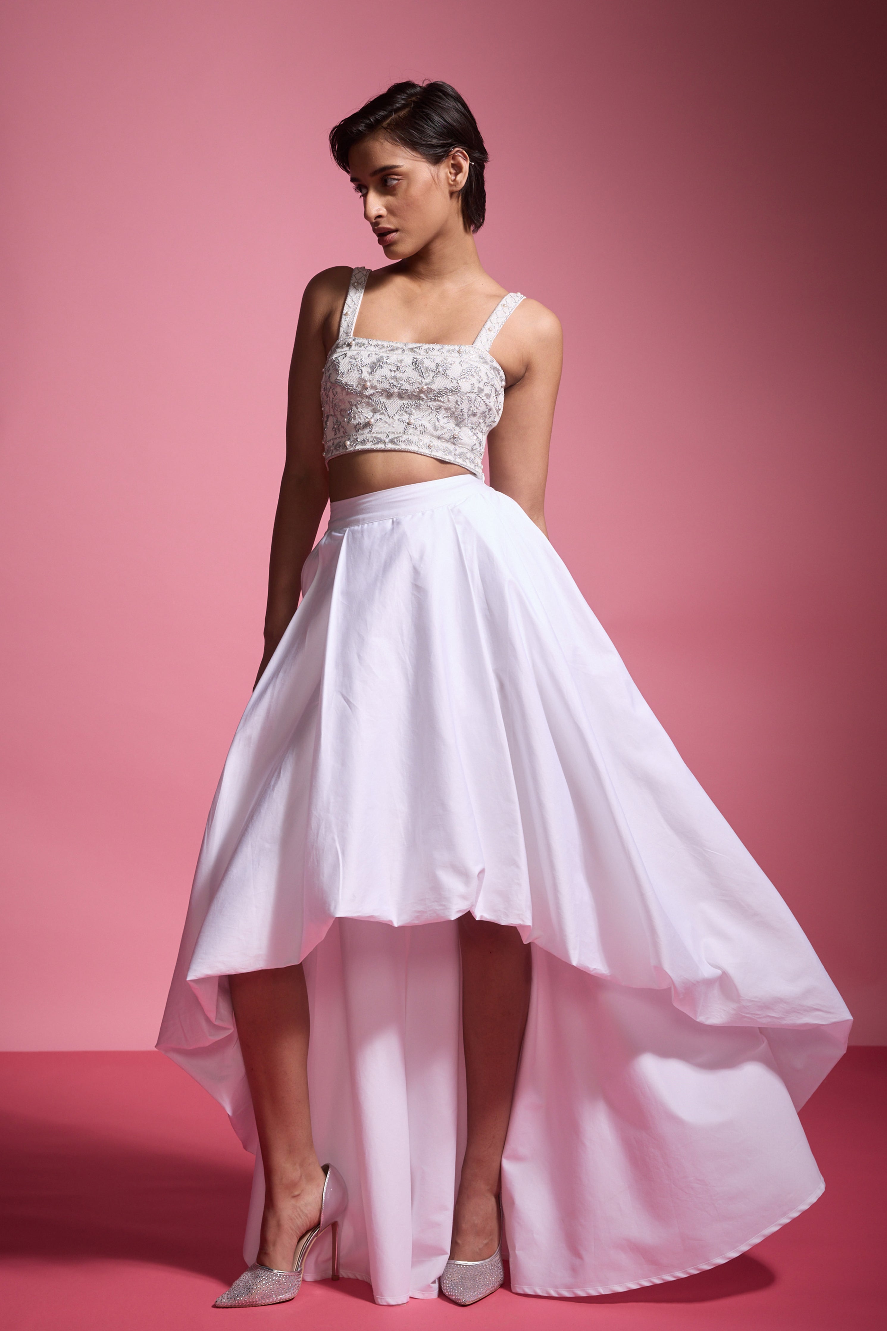 White skirt high low new arrivals