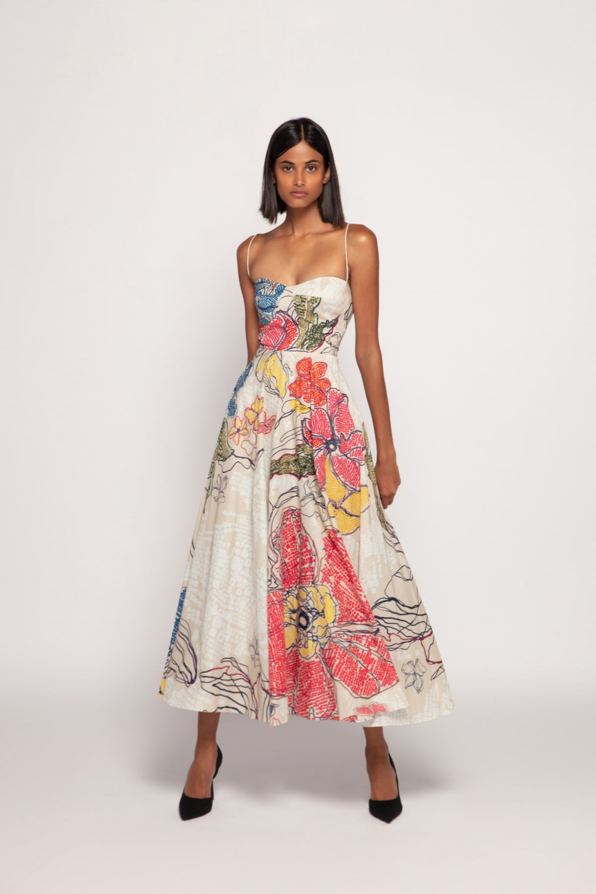 Periwinkle Bandhani Print Summer Frock
