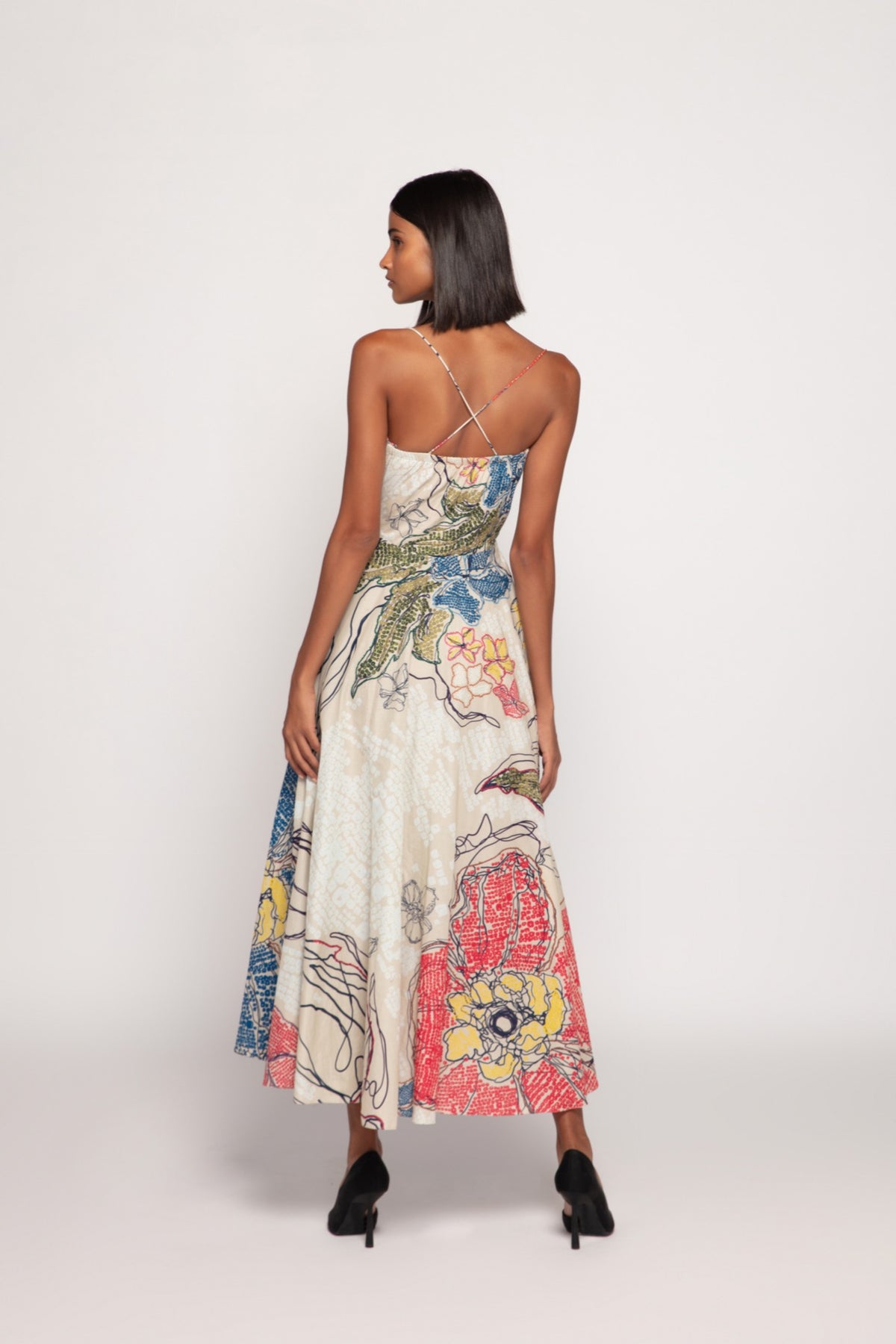 Periwinkle Bandhani Print Summer Frock