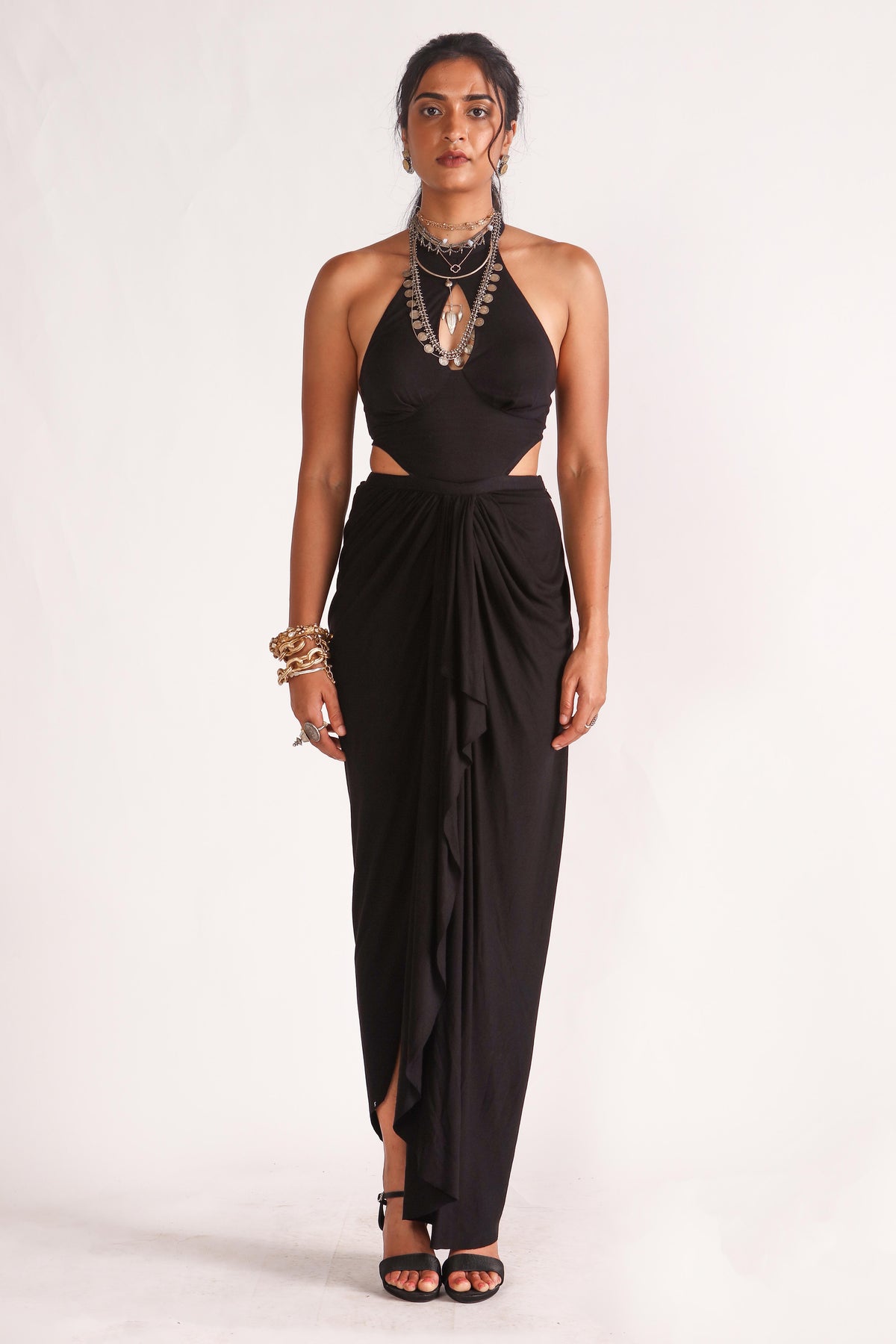 Nurit Draped Jersey Dress