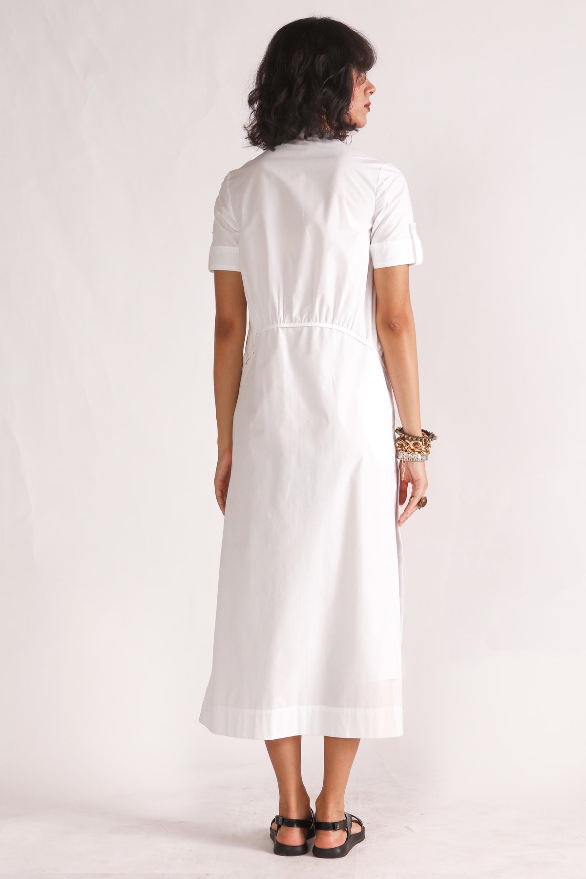 Delphini Long Cotton Shirt Dress