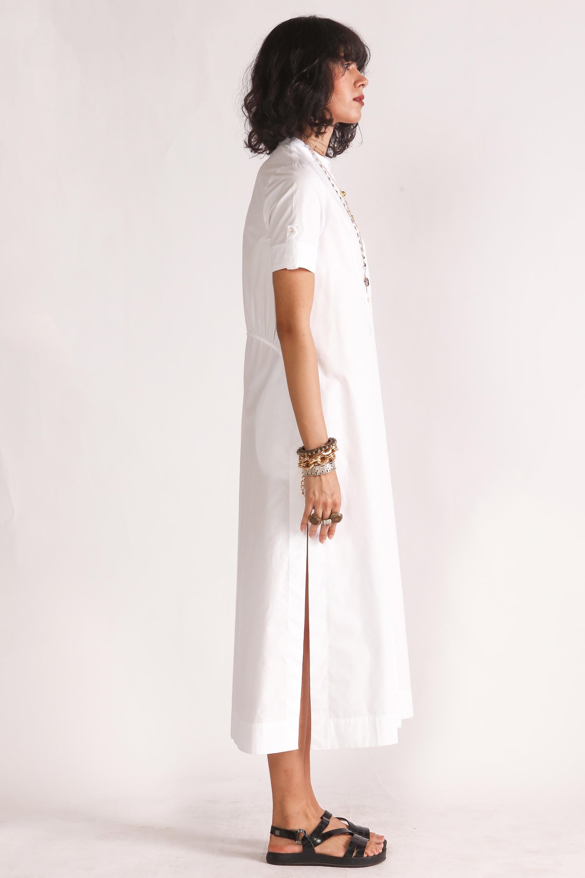 Delphini Long Cotton Shirt Dress