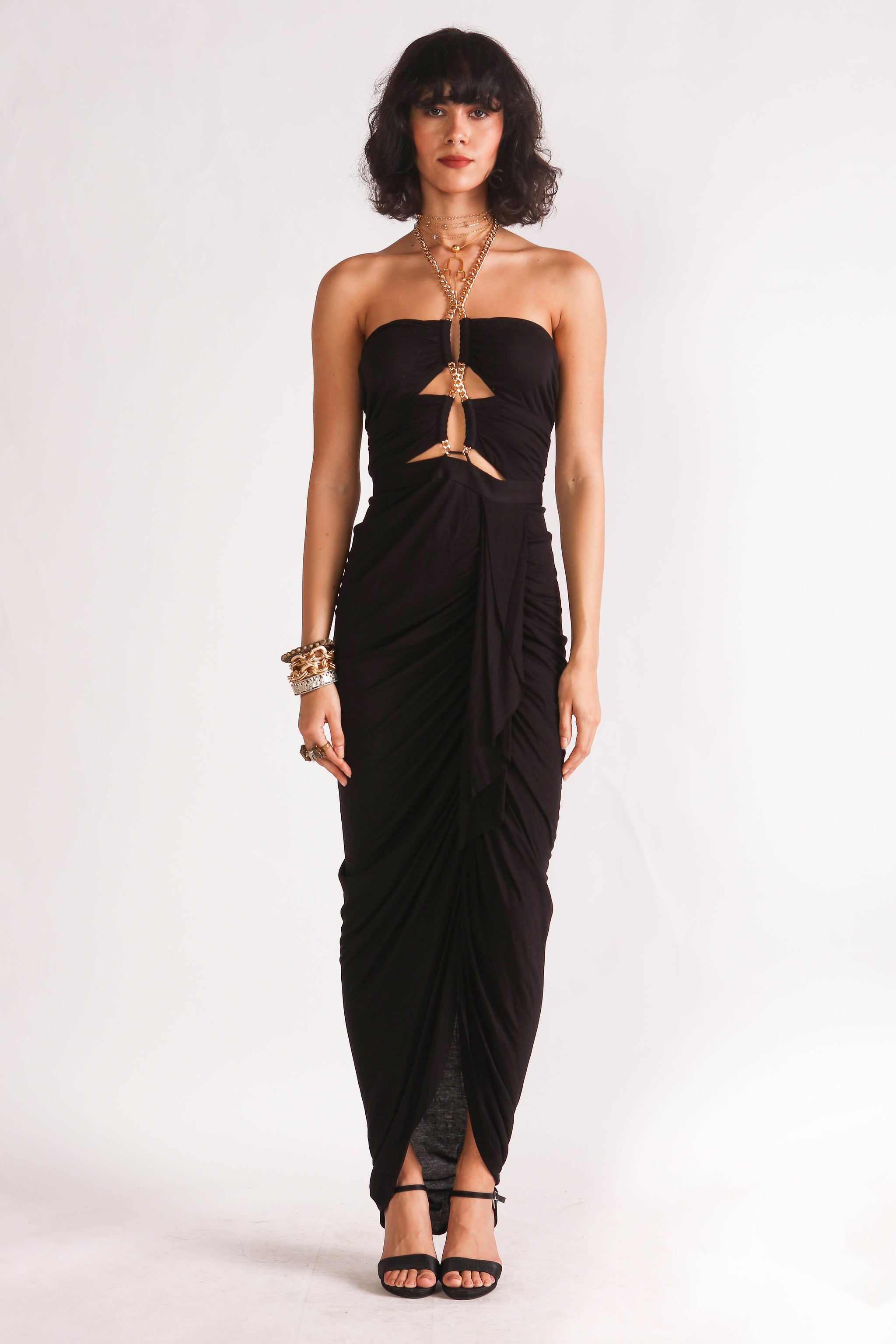 tie up jersey dress Lilith