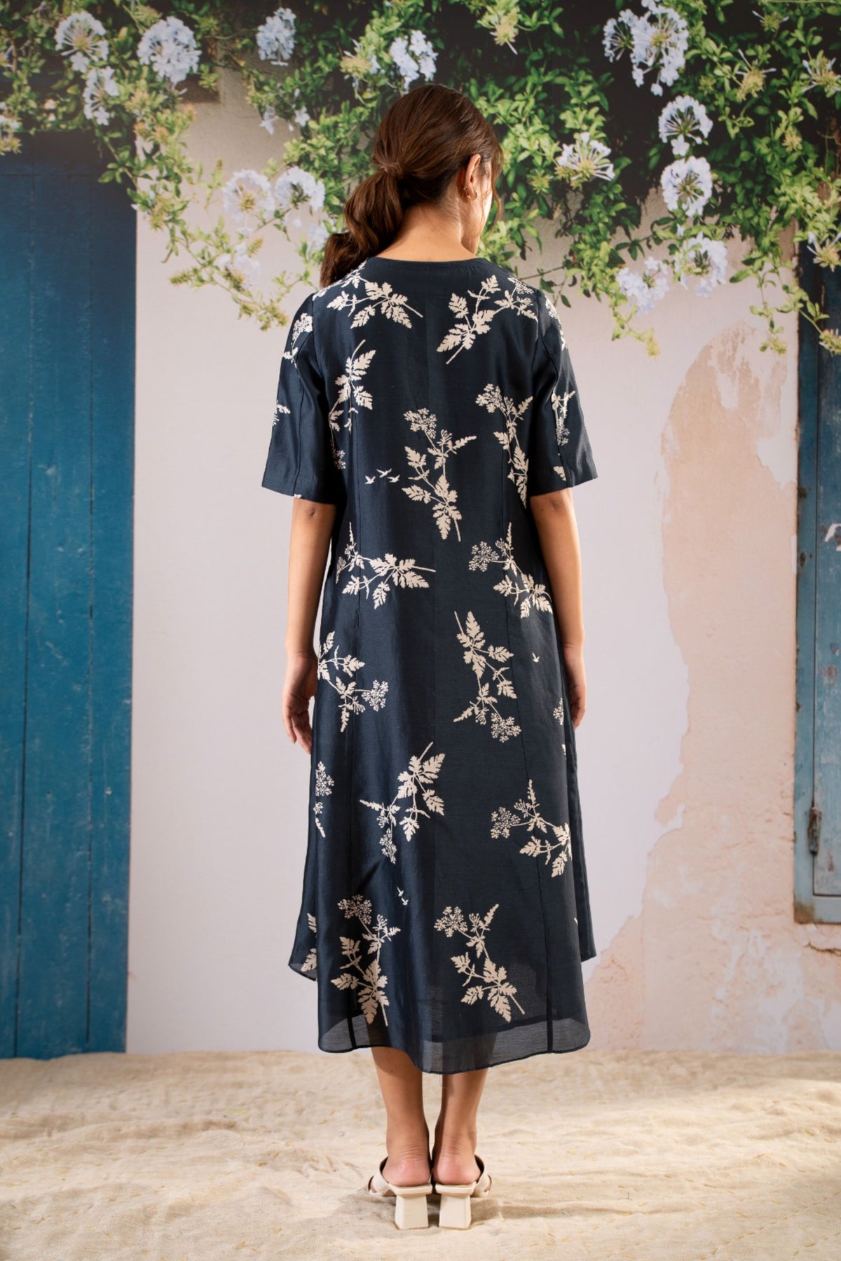 Indigo Shirt Dress With Belt