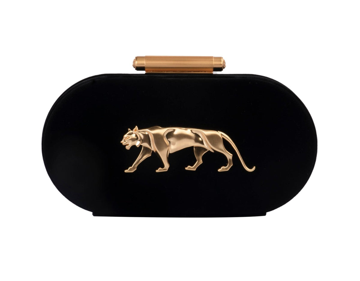 Tiger Clutch in Noir