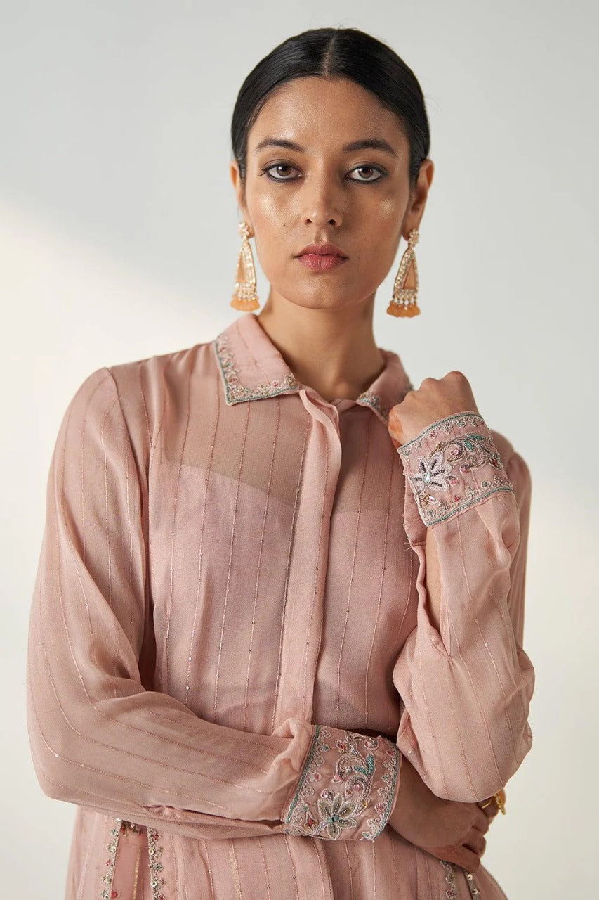 Vani Blush Pink Shirt Set