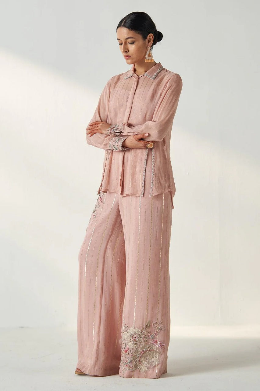 Vani Blush Pink Shirt Set