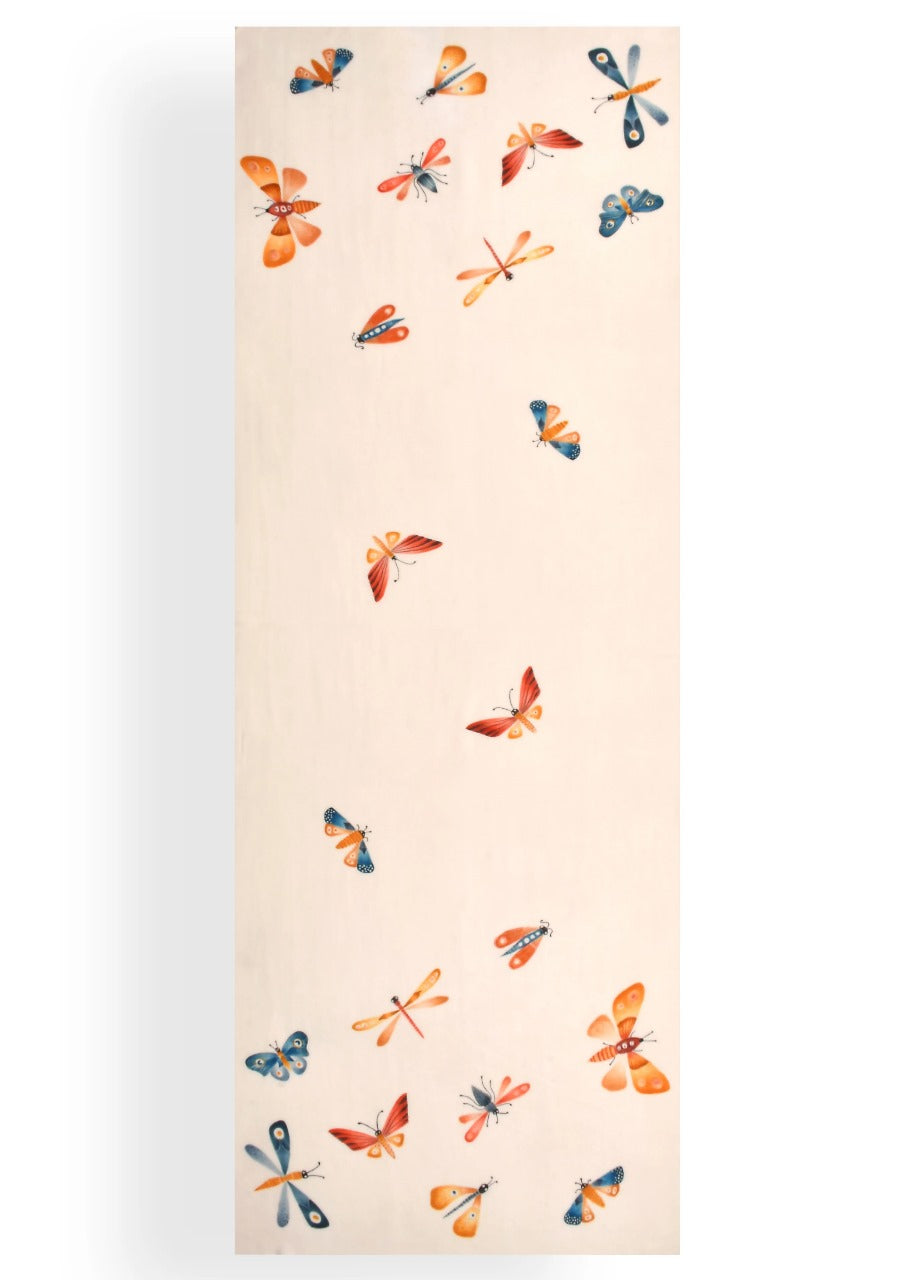White Strolling Butterfly Stole
