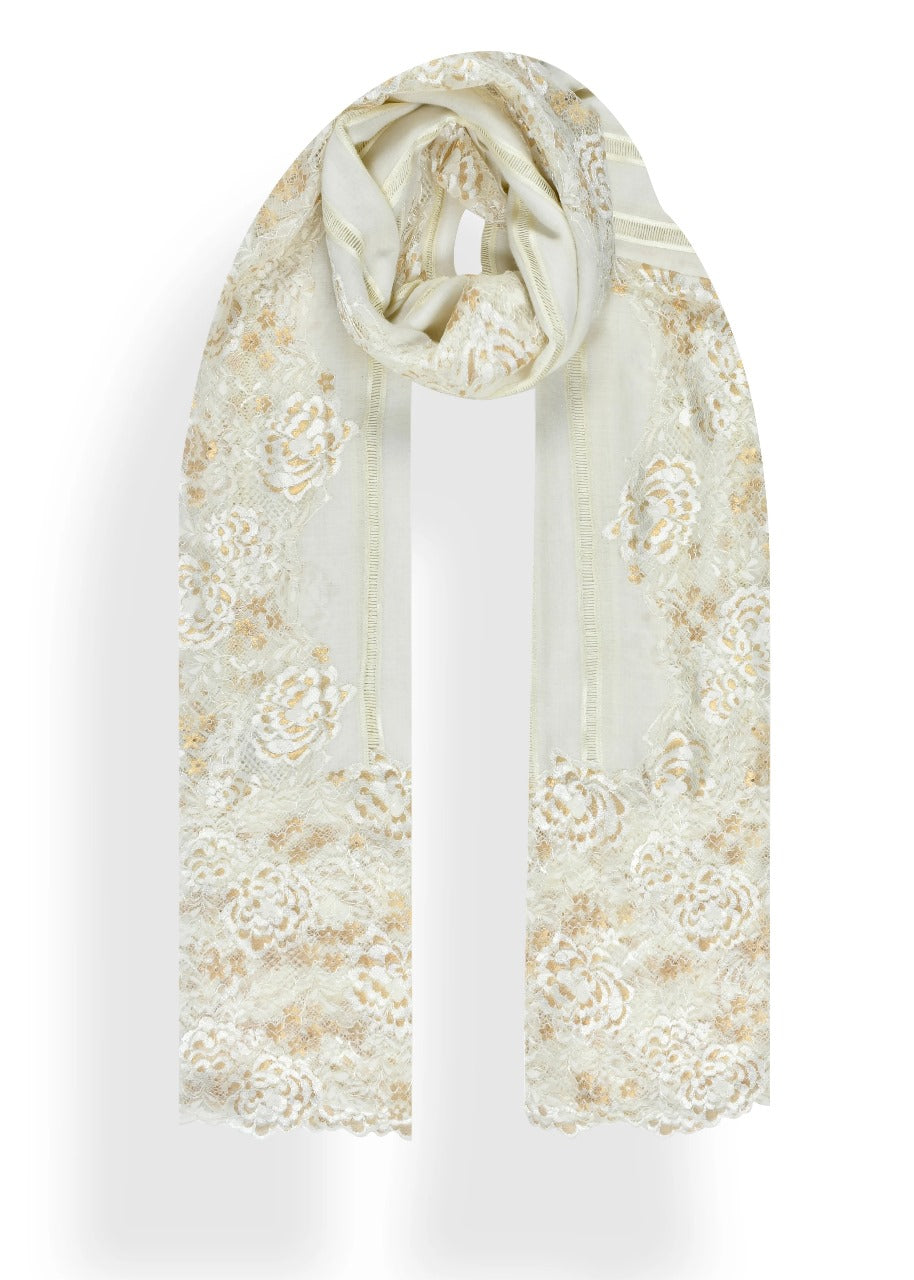 Ivory Stripe Stole