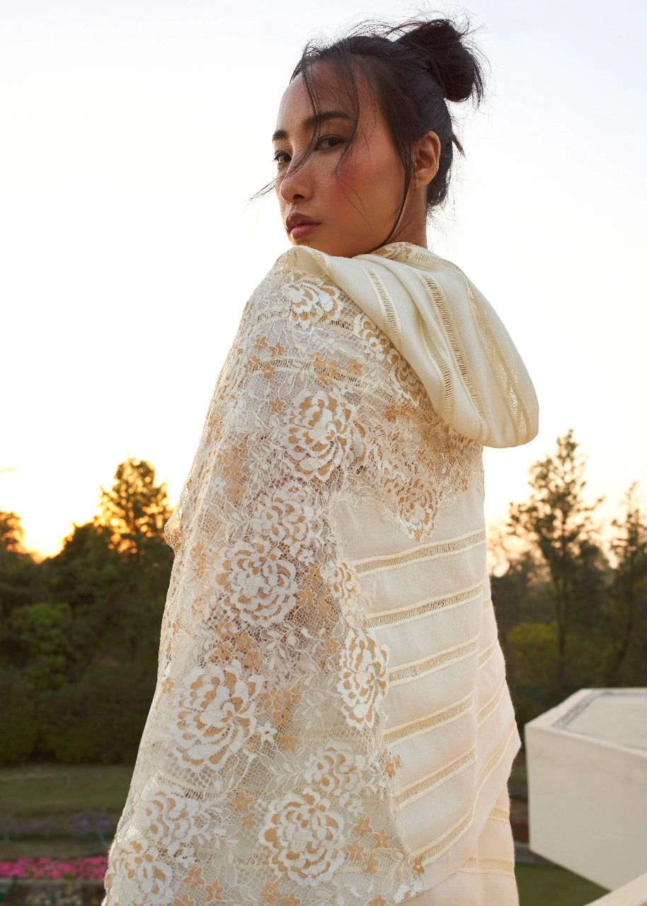 Ivory Stripe Stole