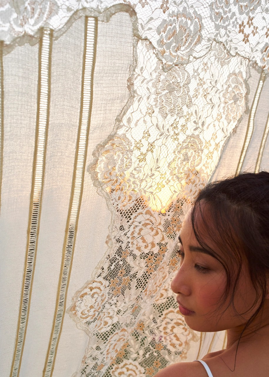 Ivory Stripe Stole