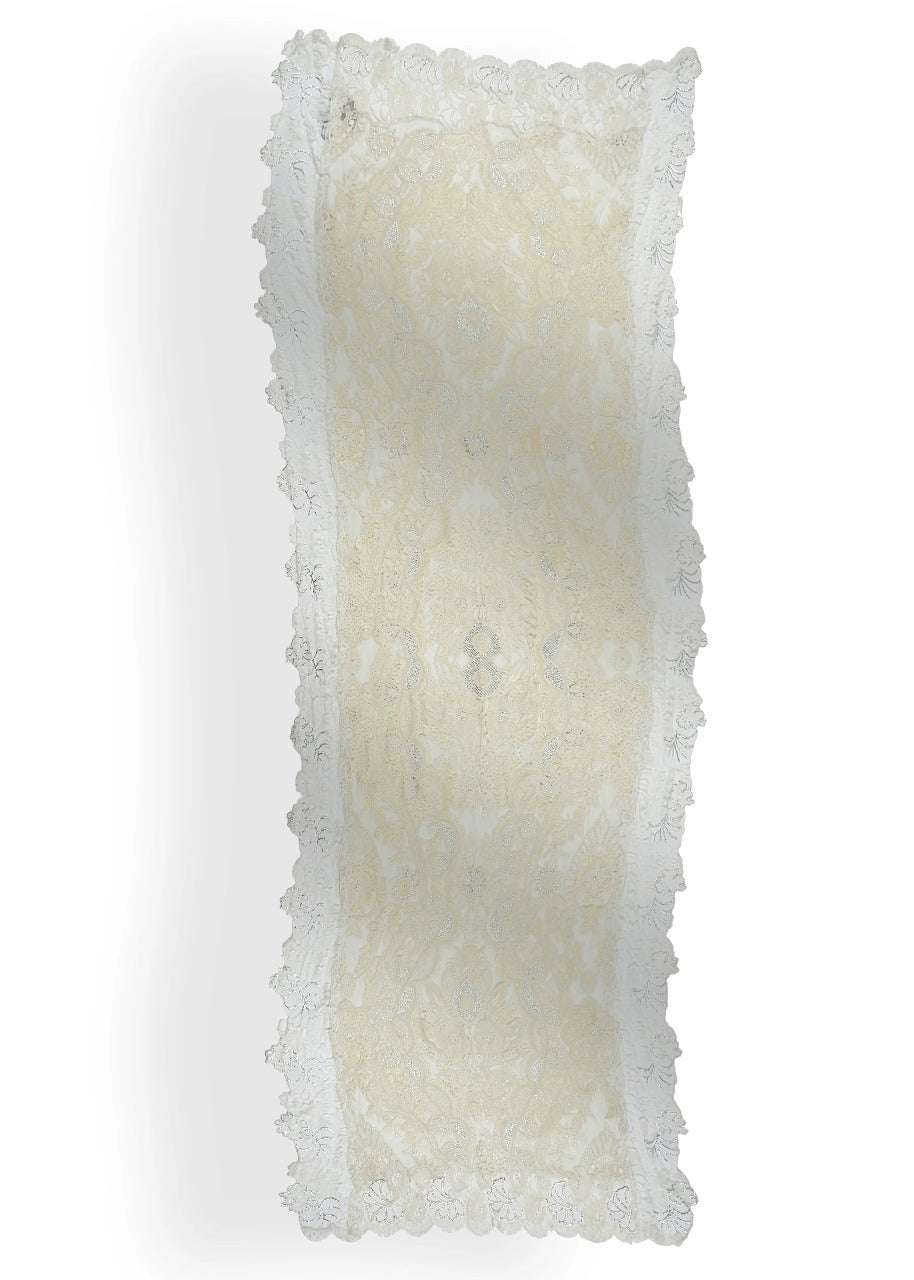 Ivory Flower Bed Stole