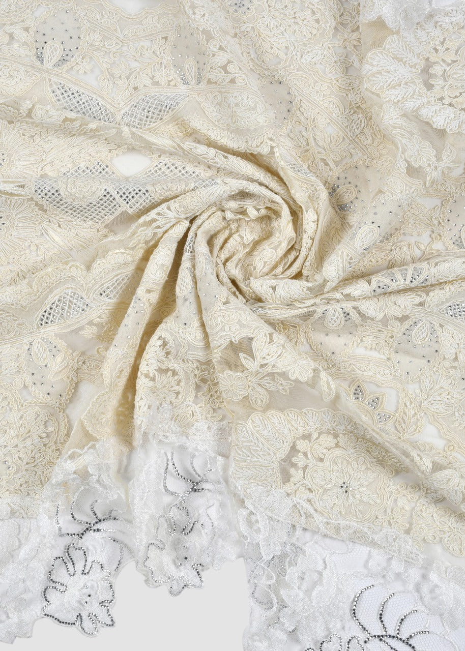 Ivory Flower Bed Stole