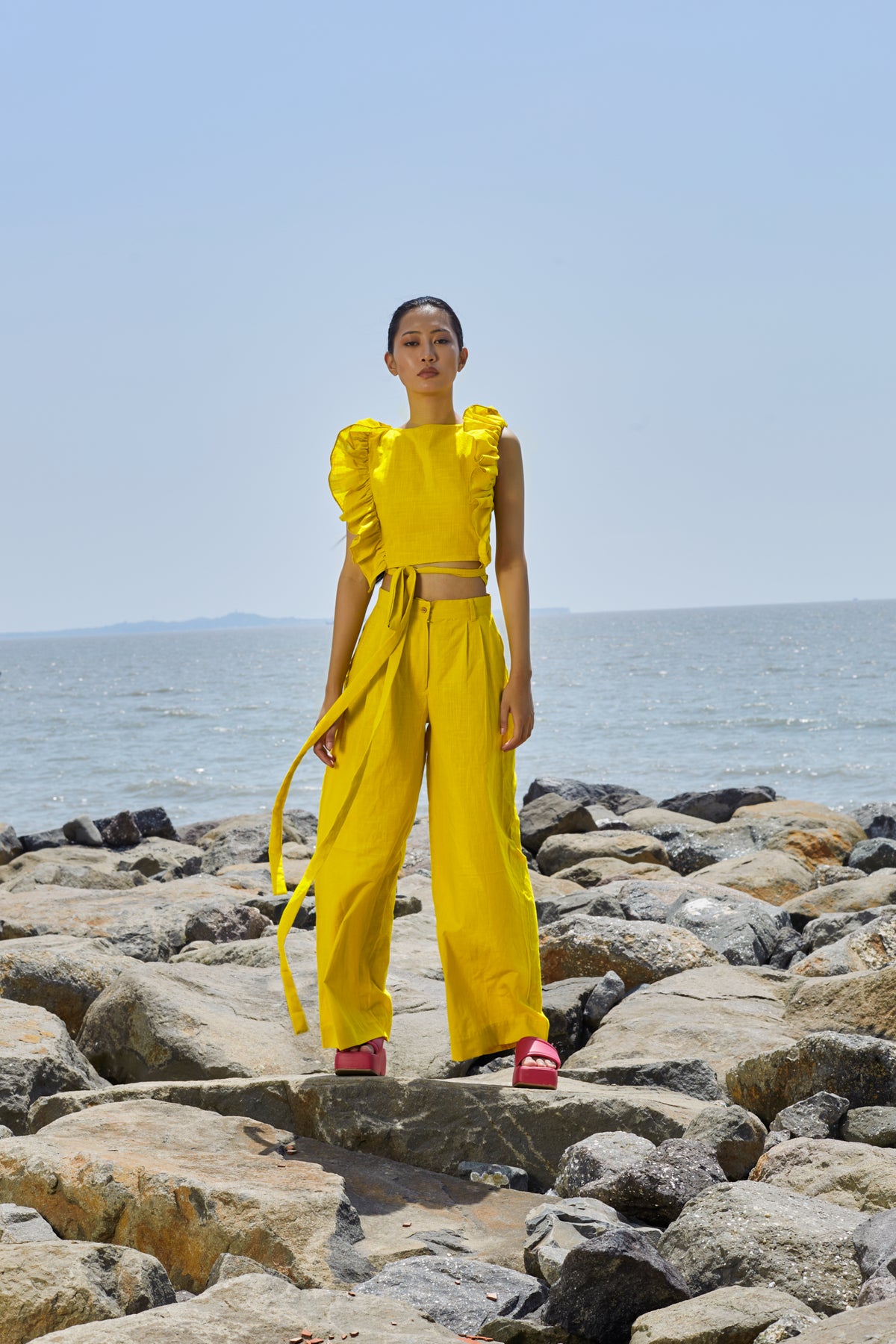 Yellow Overlap Co-ord Set