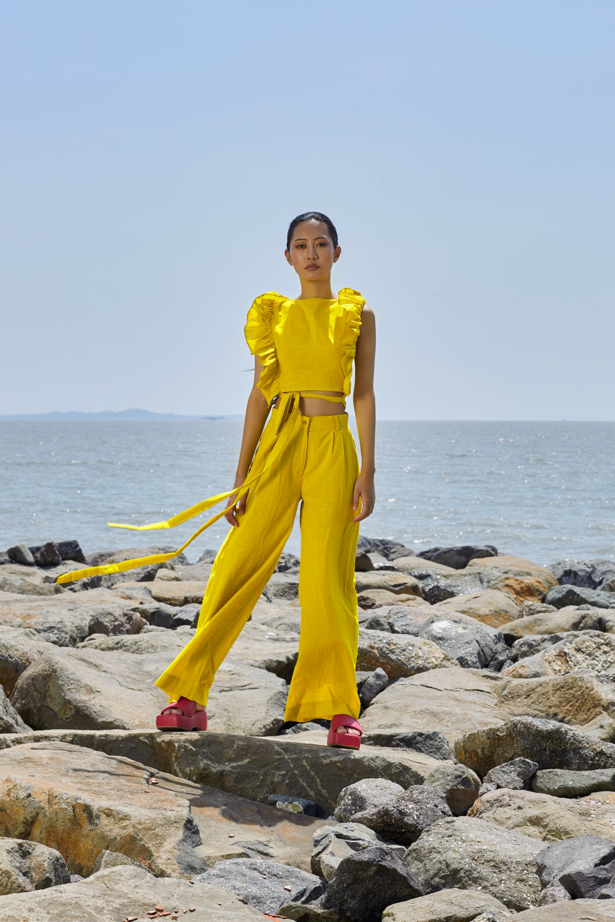 Yellow Overlap Co-ord Set