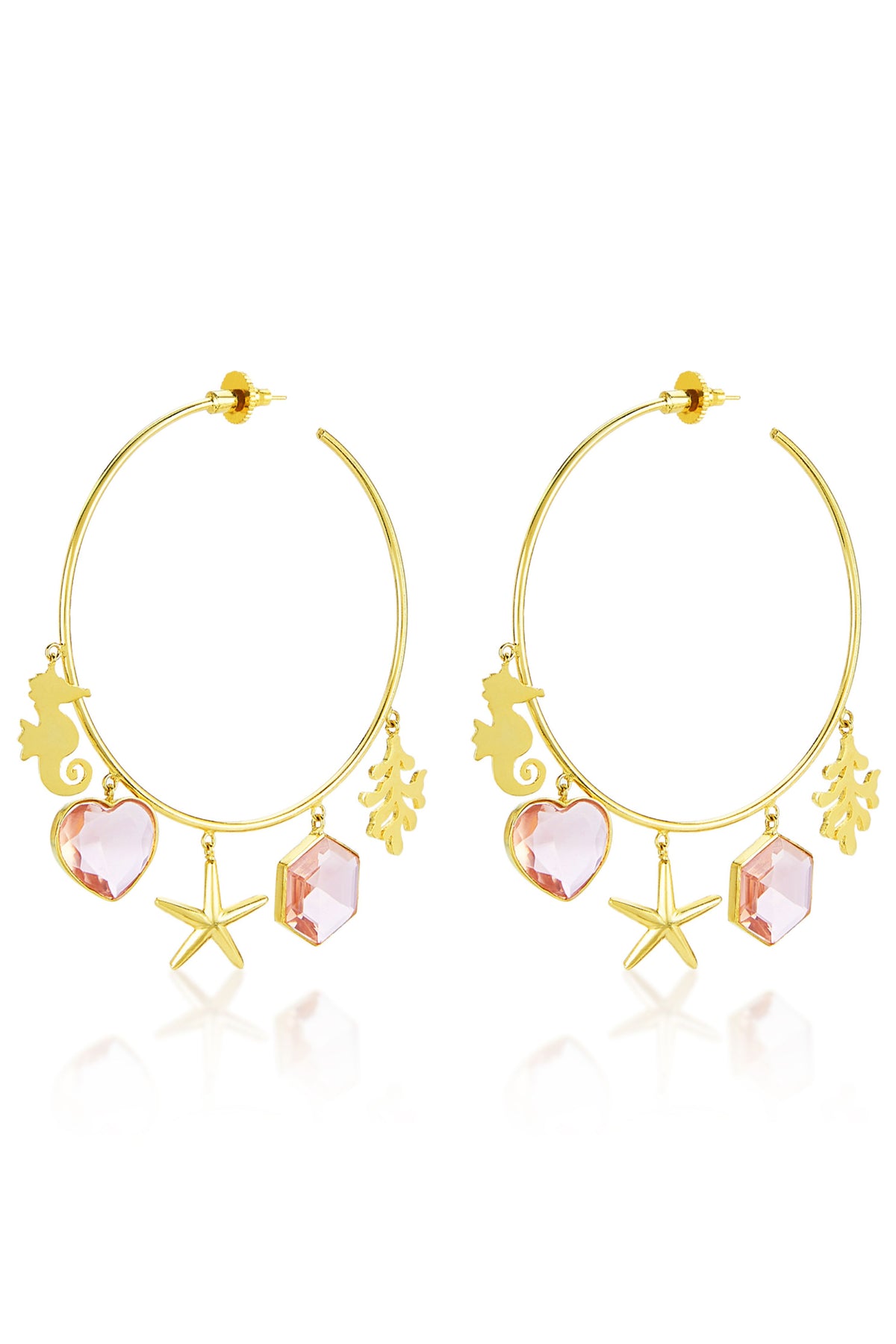 Callista morganite hoop earrings