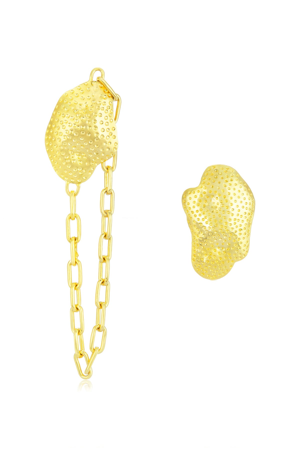 Rissa coral mismatched earrings