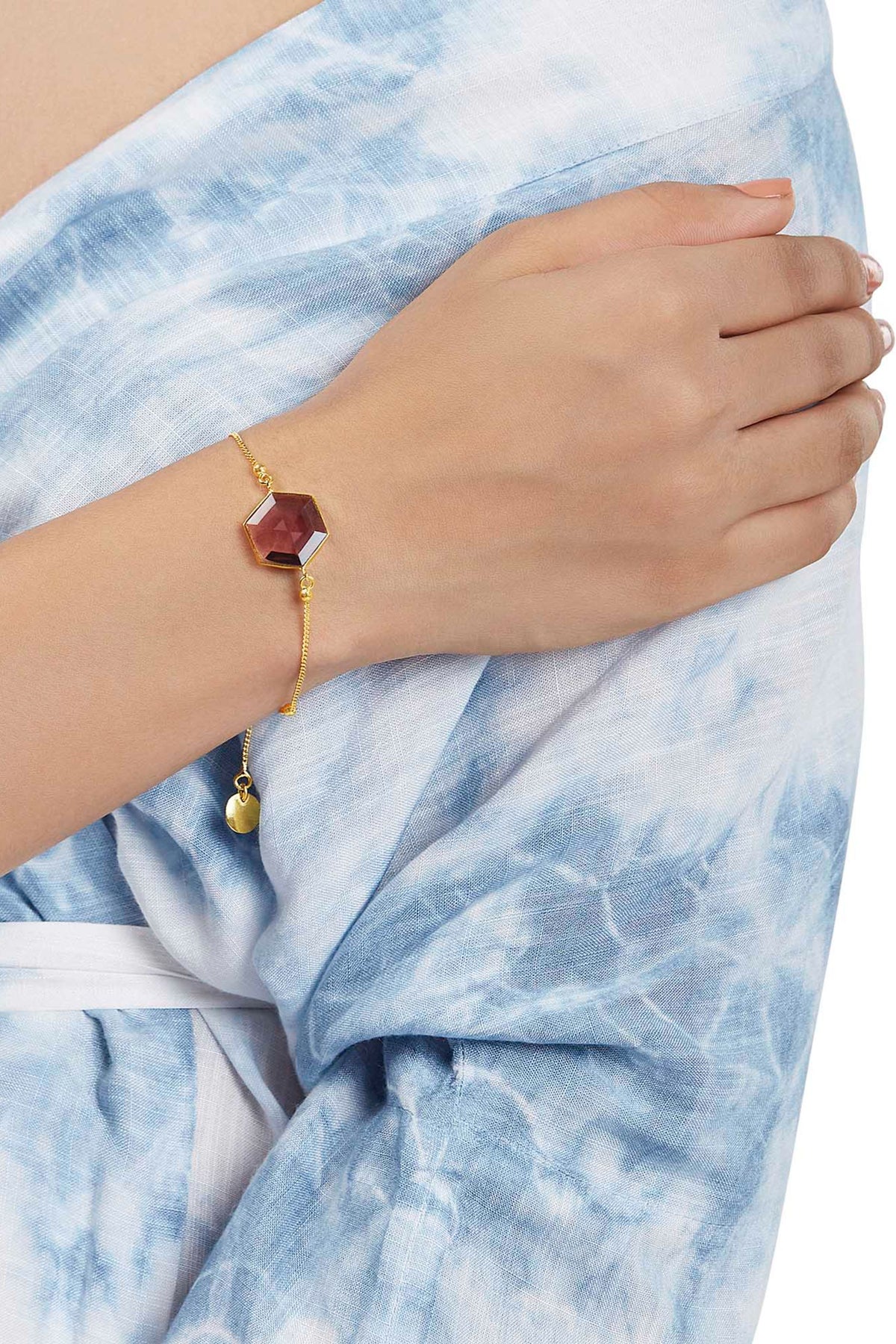 Rena purple hexagon bracelet