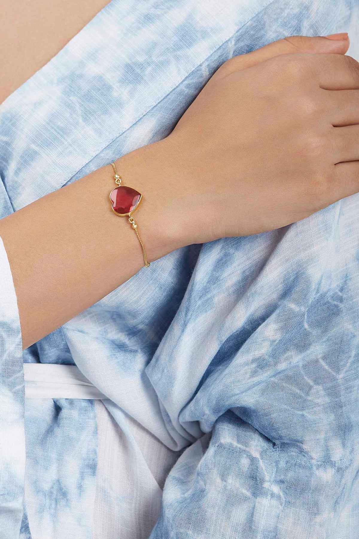 Rena magenta heart bracelet