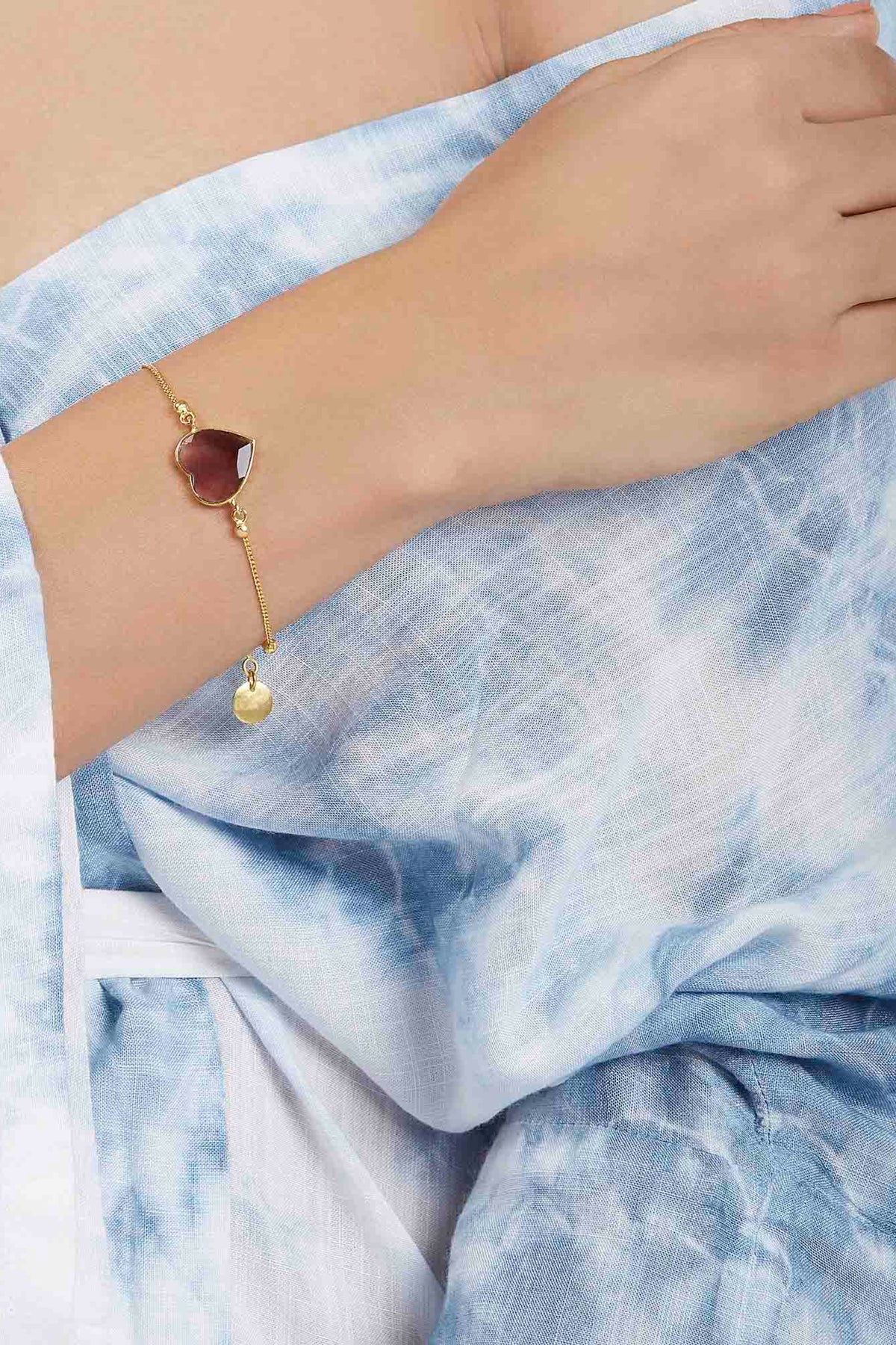 Rena purple heart bracelet
