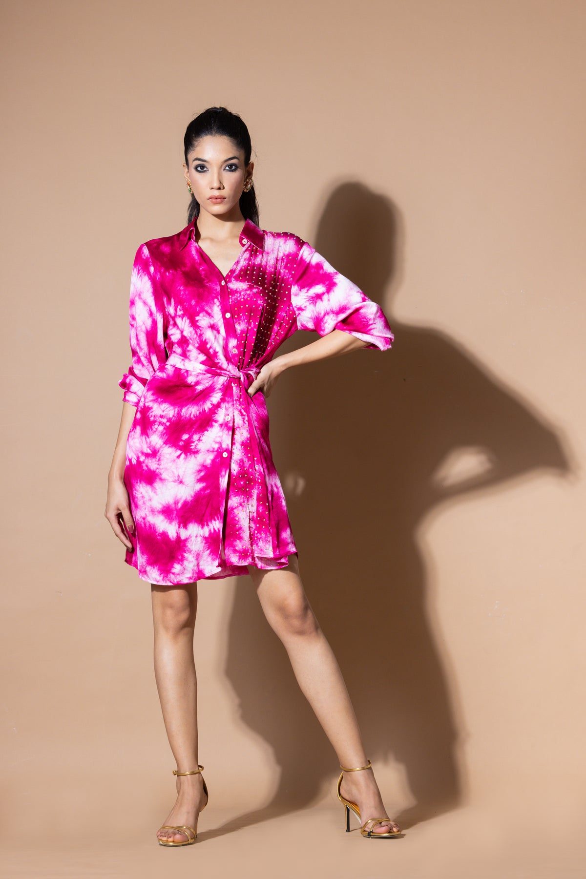 Magenta Wee Hour Wrap Dress
