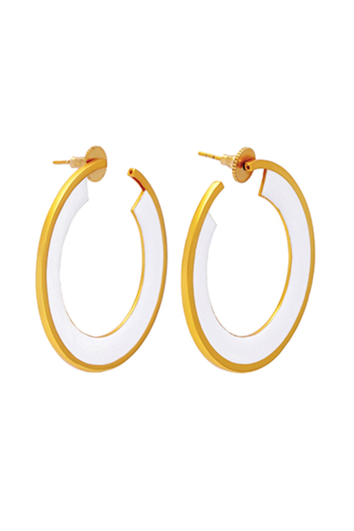 White Arianna Hoops