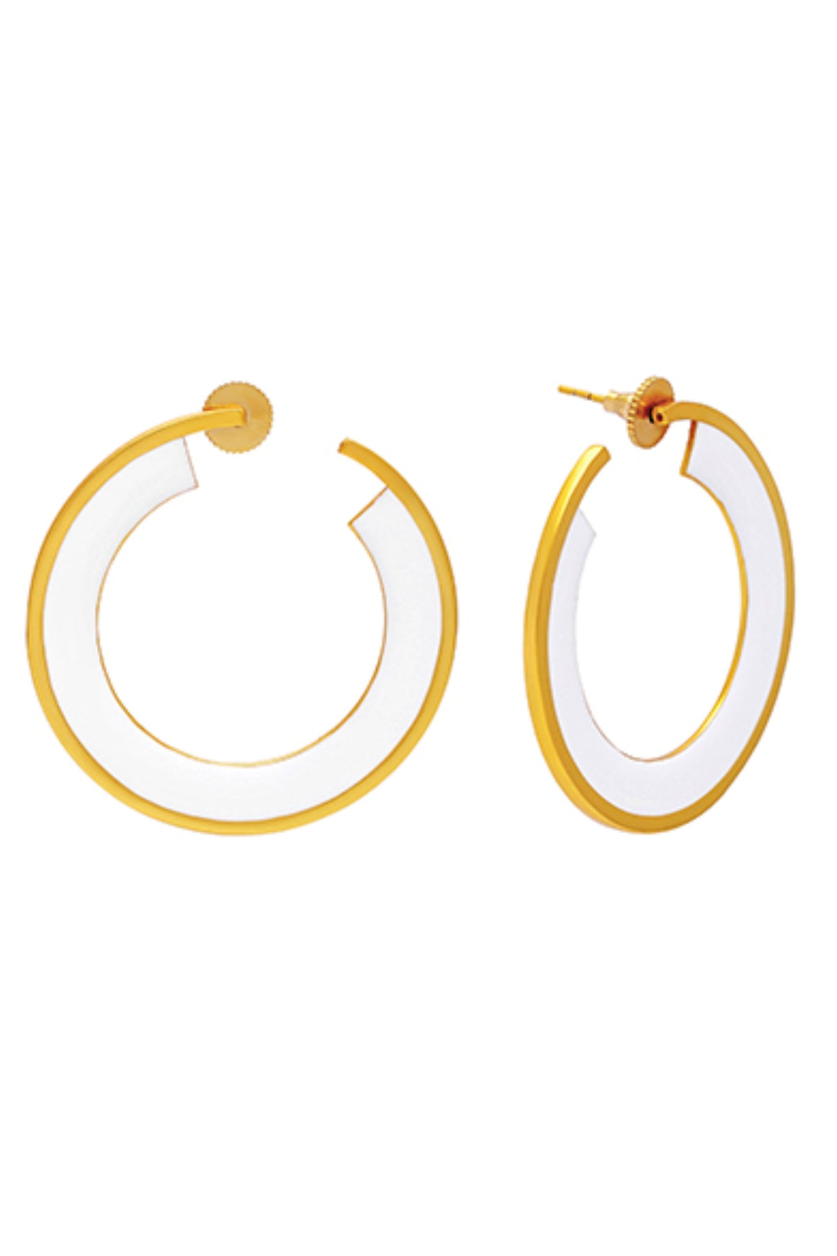 White Arianna Hoops