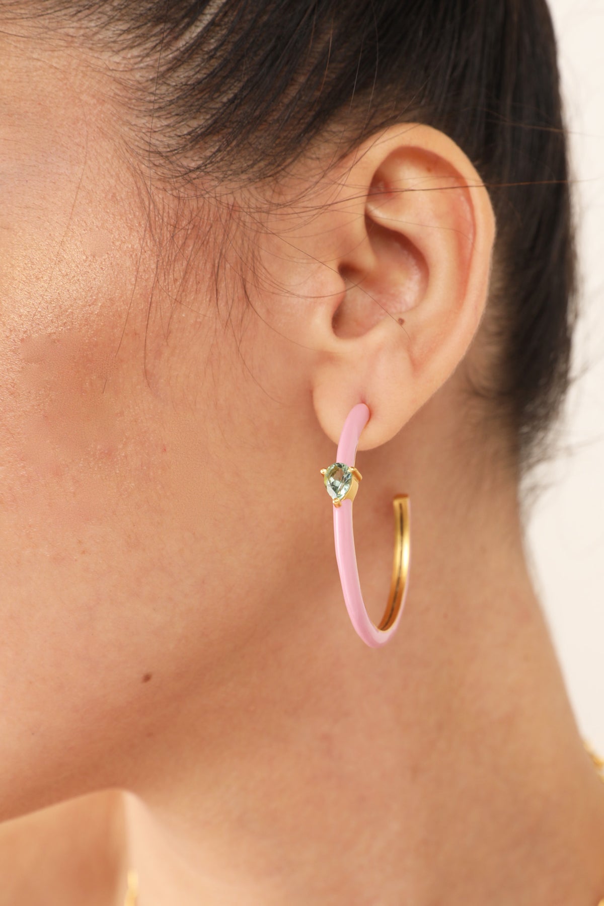 Pink Elisa Hoops