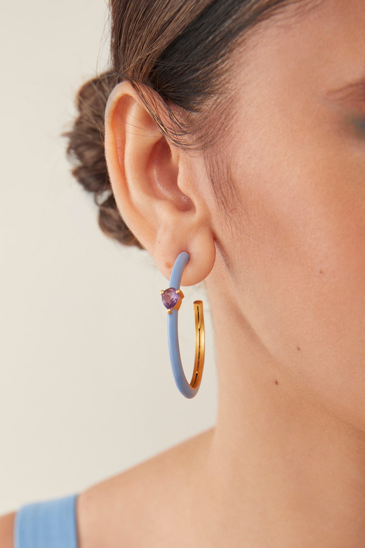 Blue Elisa Hoops