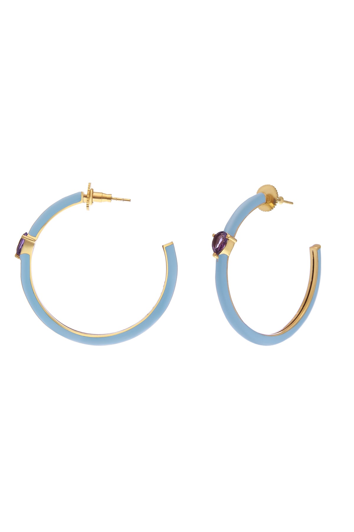 Blue Elisa Hoops