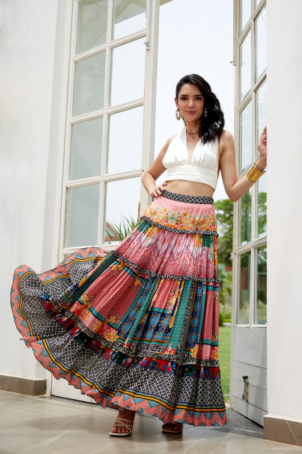 Celina Tiered Maxi Skirt