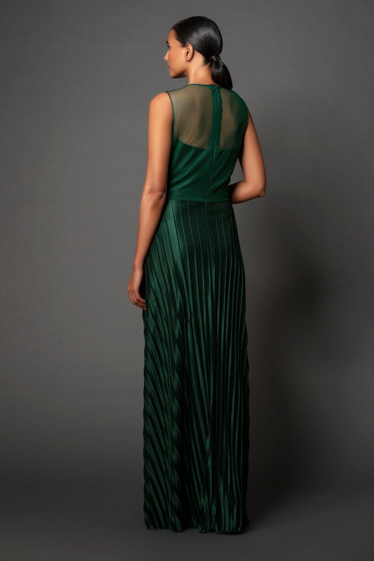 Plisse draped dress