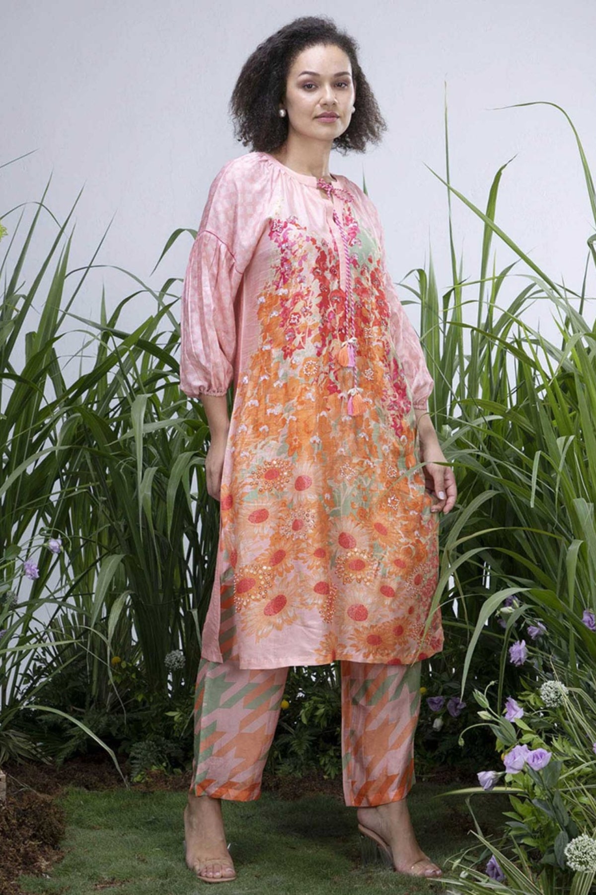 Peach Wildflower Zar Dress
