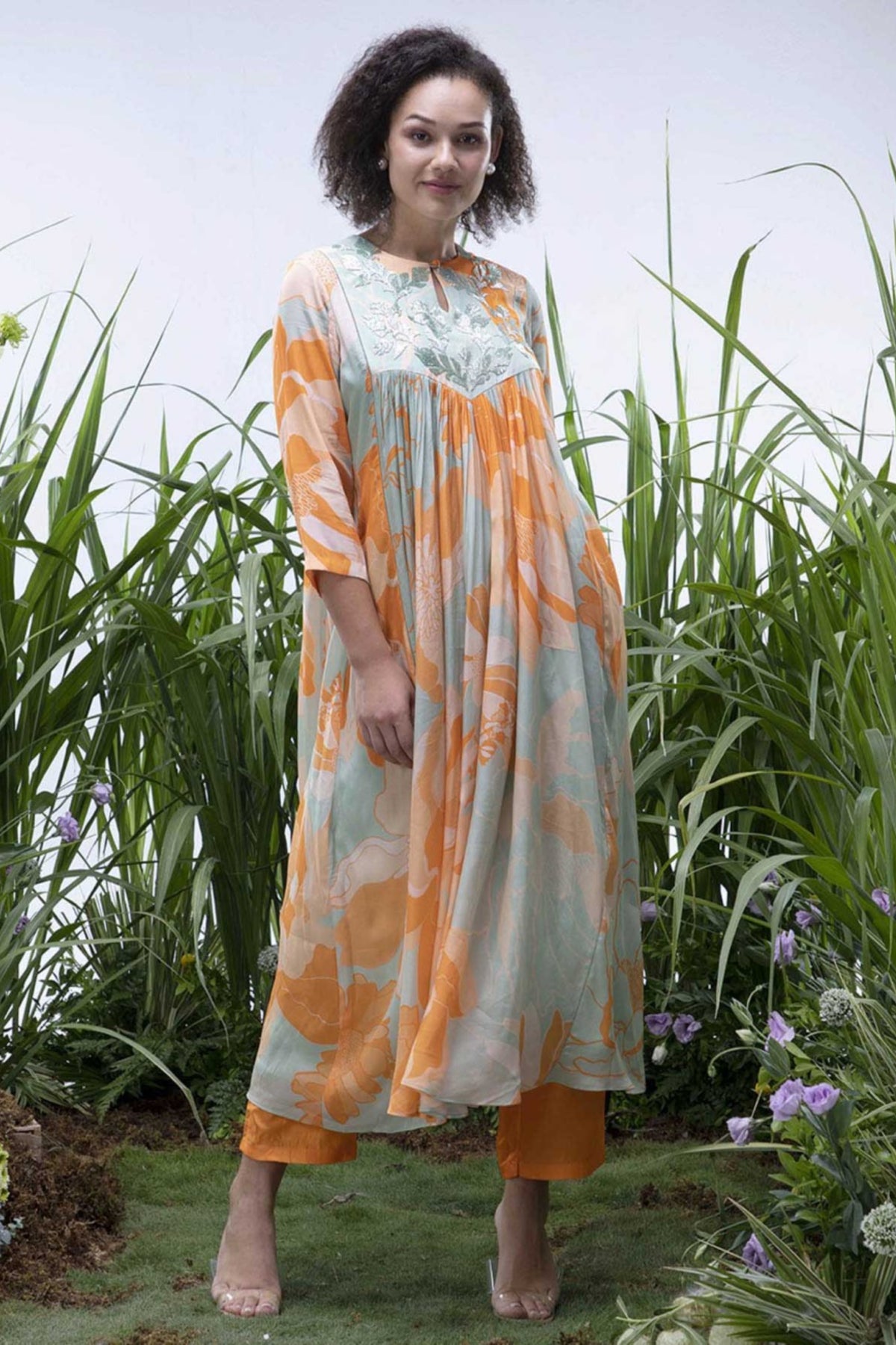 Green Wildflower Beads Maxi